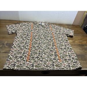 Texas Standard Men's Guayabera Libre Shirt Size 2XL Short Sleeve Camo NWT